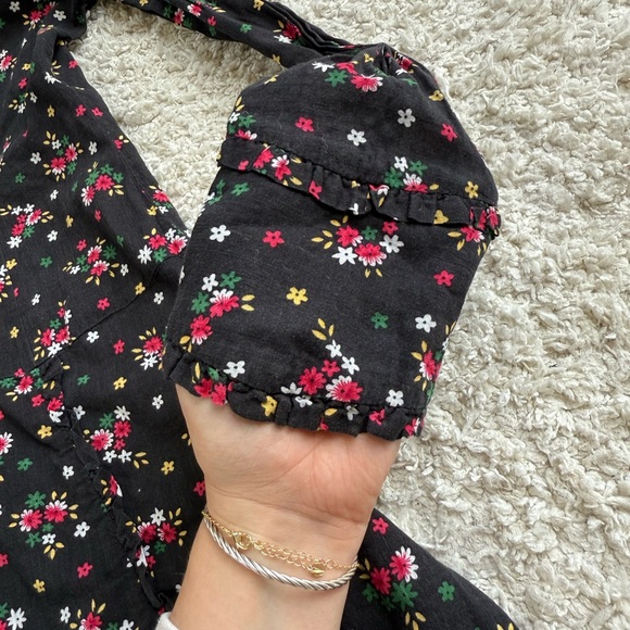 Women's Free People Floral Print Dress Black Size 0 - Picture 8 of 8